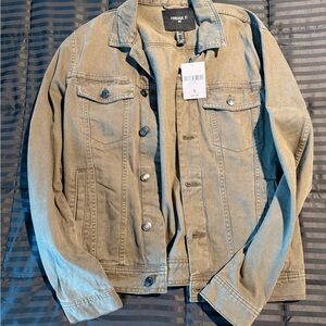 Forever 21 Men's Green Denim Jacket
